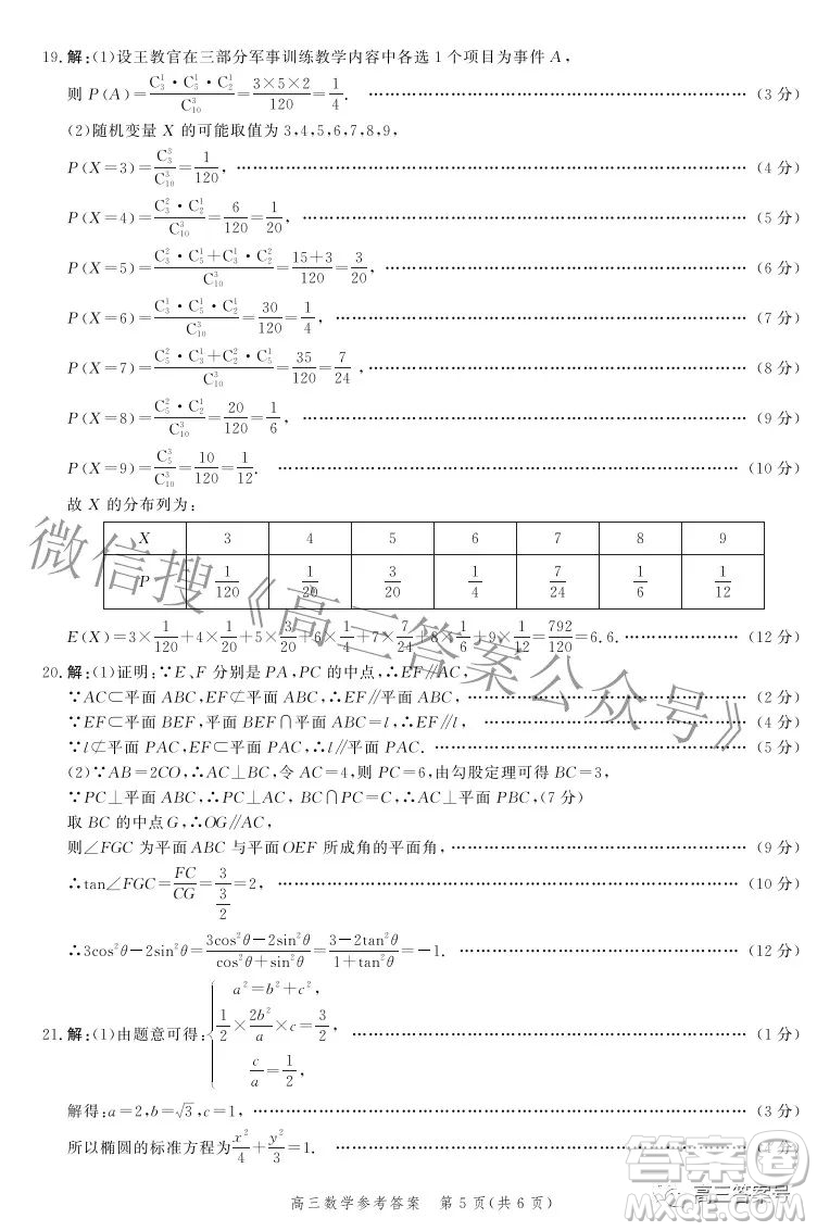 河北省2023屆高三年級大數(shù)據(jù)應(yīng)用調(diào)研聯(lián)合測評數(shù)學試題及答案