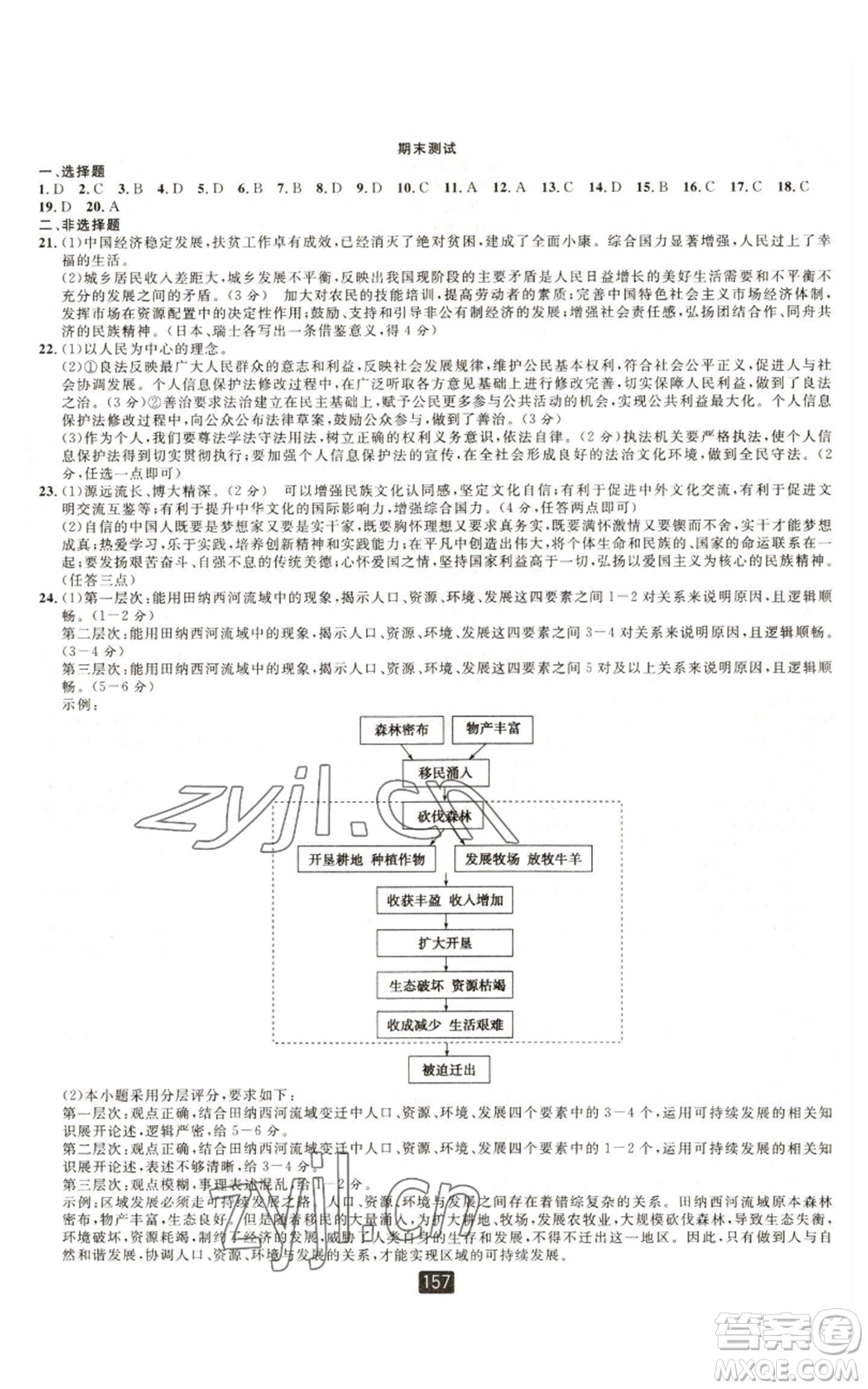 延邊人民出版社2022勵(lì)耘書(shū)業(yè)勵(lì)耘新同步九年級(jí)歷史與社會(huì)通用版A本參考答案