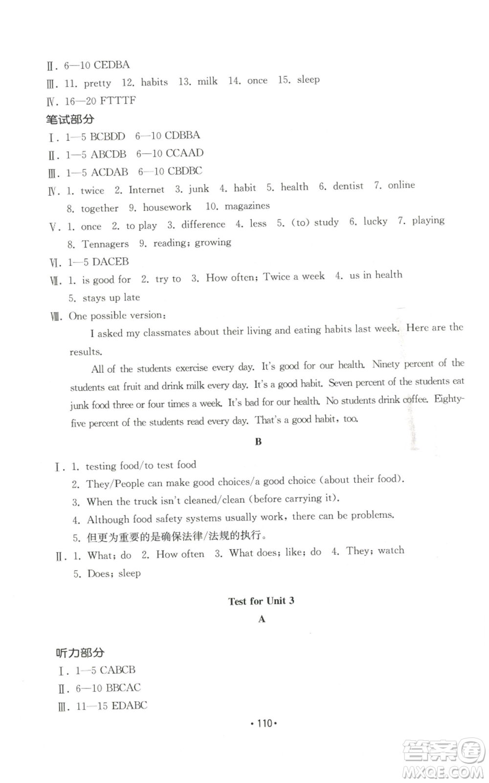 山東教育出版社2022初中基礎(chǔ)訓(xùn)練八年級(jí)上冊(cè)英語(yǔ)人教版參考答案