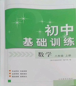 山東教育出版社2022初中基礎訓練八年級上冊數(shù)學人教版參考答案