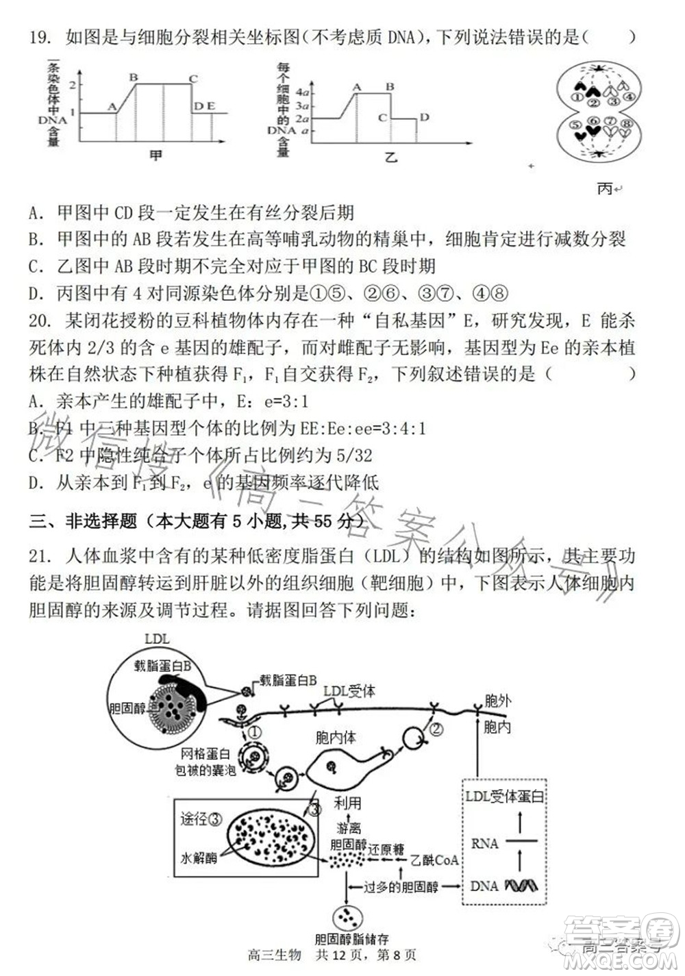 遼寧2022-2023六校協(xié)作體高三10月份聯(lián)合考試生物試題及答案