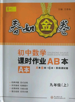 陜西師范大學(xué)出版總社有限公司2022春如金卷課時(shí)作業(yè)AB本A本九年級(jí)上冊(cè)數(shù)學(xué)人教版參考答案