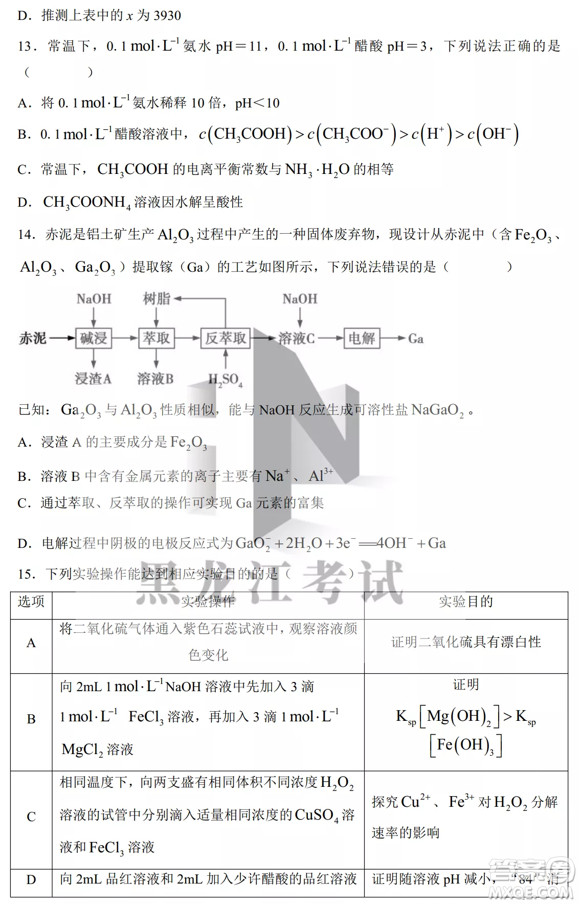 大慶鐵人中學(xué)2020級高三上學(xué)期月考化學(xué)試題試卷答案