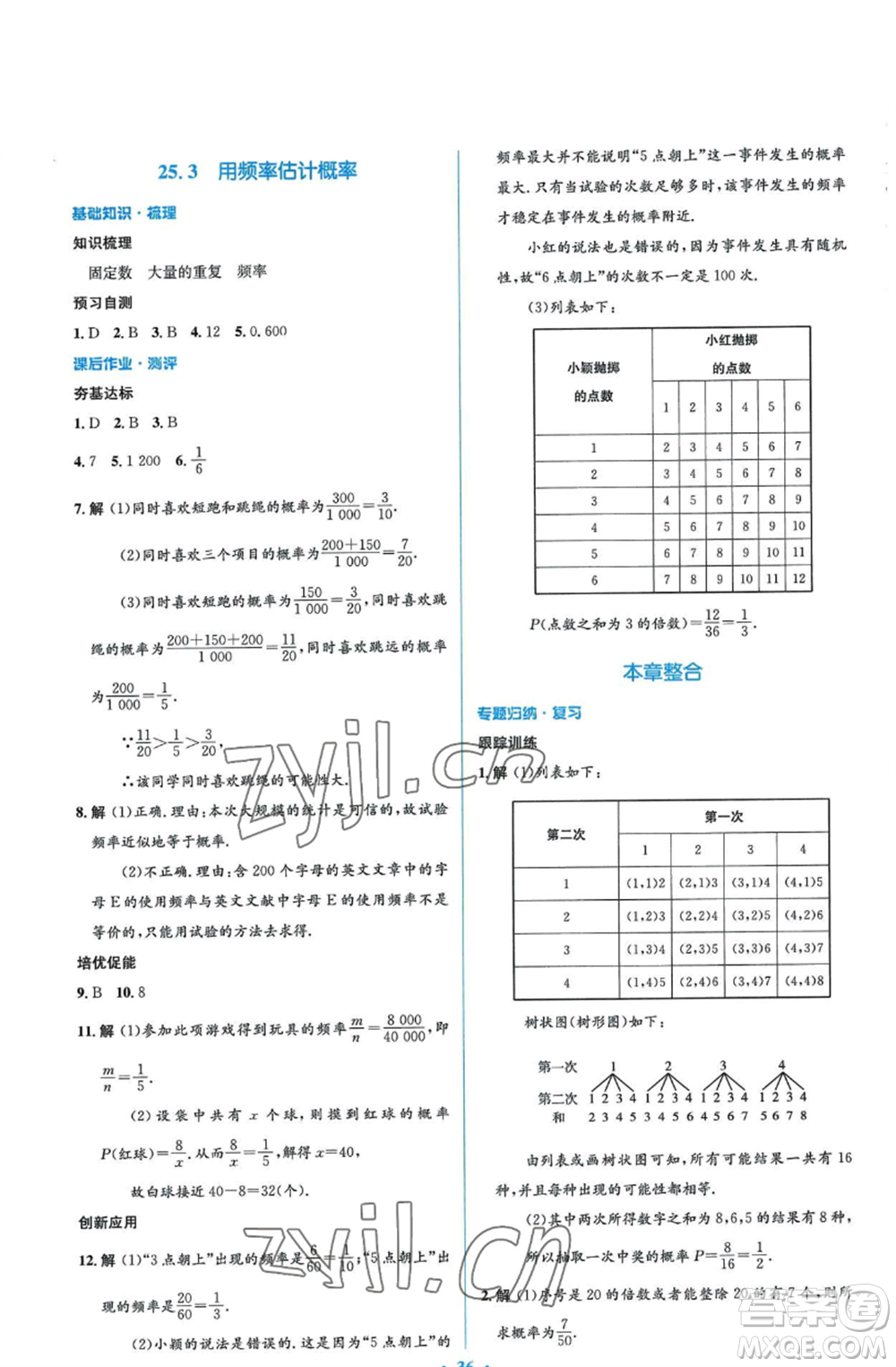 人民教育出版社2022人教金學(xué)典同步解析與測評學(xué)考練九年級上冊數(shù)學(xué)人教版參考答案