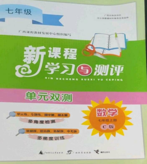 廣西師范大學出版社2022新課程學習與測評單元雙測七年級數(shù)學上冊滬科版C版參考答案