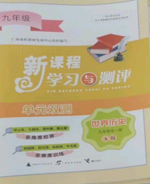 廣西師范大學(xué)出版社2022新課程學(xué)習(xí)與測(cè)評(píng)單元雙測(cè)九年級(jí)歷史全冊(cè)人教版A版參考答案