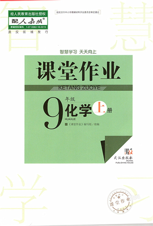 武漢出版社2022智慧學(xué)習(xí)天天向上課堂作業(yè)九年級化學(xué)上冊人教版答案