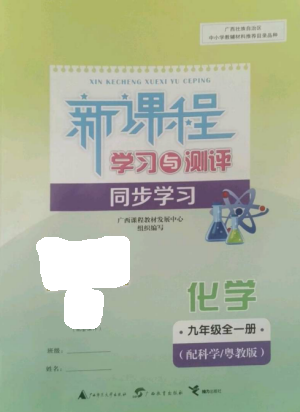 廣西教育出版社2022新課程學(xué)習(xí)與測(cè)評(píng)同步學(xué)習(xí)九年級(jí)化學(xué)全冊(cè)科粵版參考答案