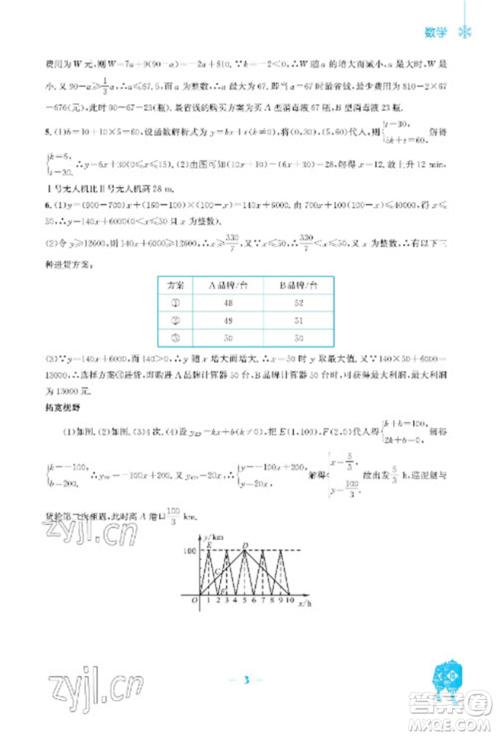 安徽教育出版社2023寒假作業(yè)八年級數(shù)學(xué)通用版參考答案