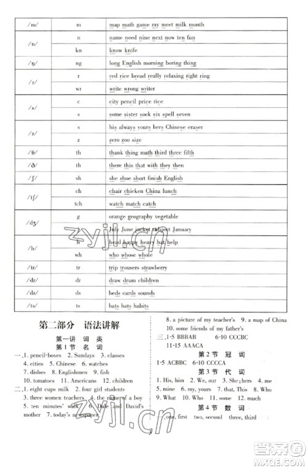 天津教育出版社2023寒假課程練習七年級英語人教版參考答案