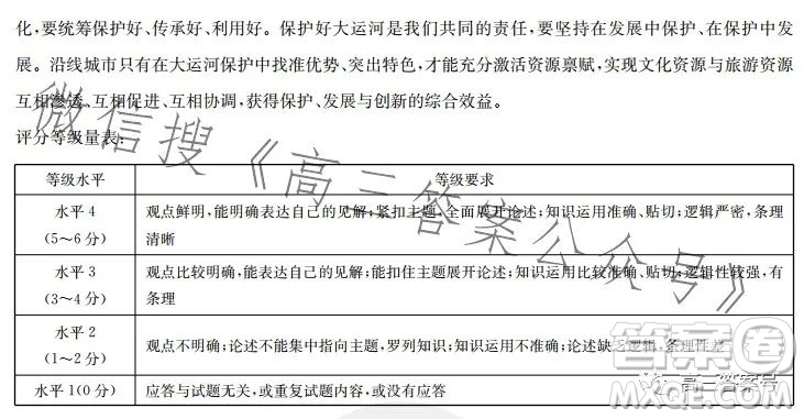 2023邢臺(tái)市高三2月教學(xué)質(zhì)量檢測思想政治試卷答案