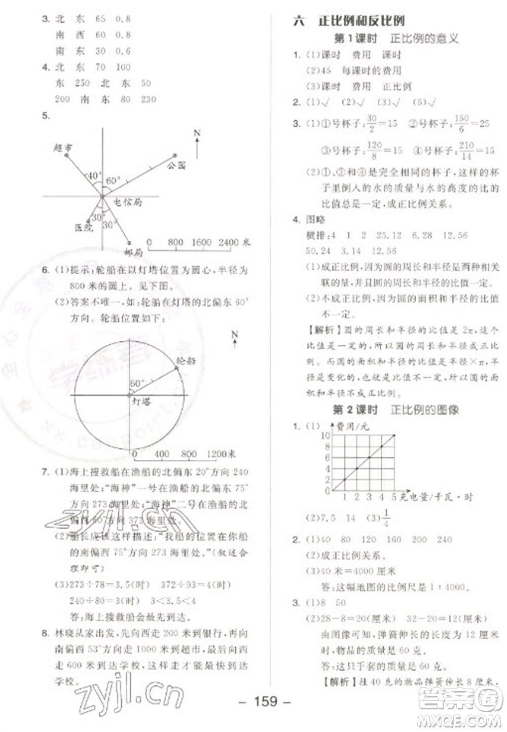 開明出版社2023全品學練考六年級下冊數(shù)學蘇教版參考答案