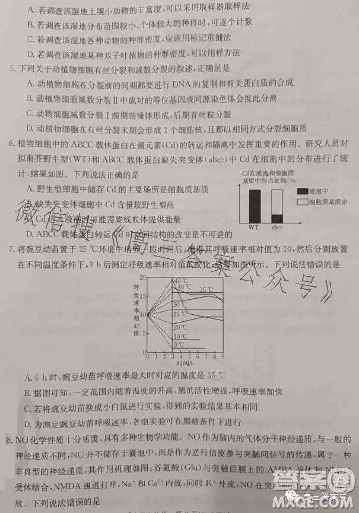 2023湖南金太陽(yáng)聯(lián)考23273C高三生物試卷答案