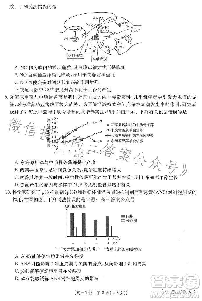 2023廣東金太陽2月聯(lián)考23272C高三生物試卷答案