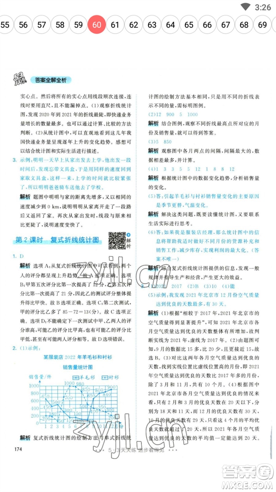 教育科學(xué)出版社2023春季53天天練五年級(jí)數(shù)學(xué)下冊(cè)人教版參考答案