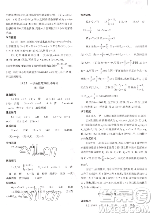 大象出版社2023初中同步練習(xí)冊(cè)八年級(jí)下冊(cè)數(shù)學(xué)人教版答案