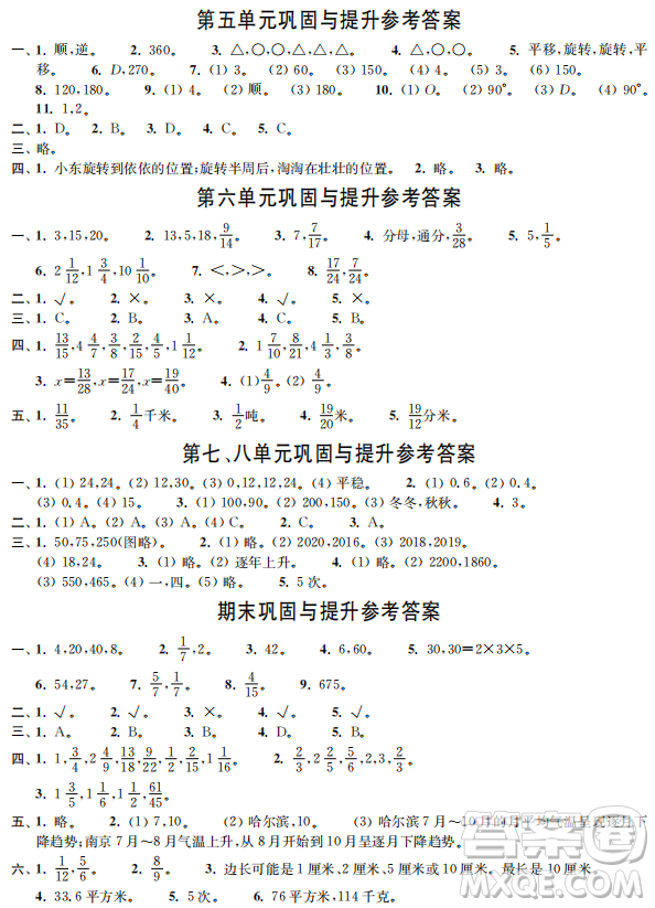 時代學(xué)習(xí)報數(shù)學(xué)周刊2022-2023學(xué)年度五年級下冊人教版配套試卷答案