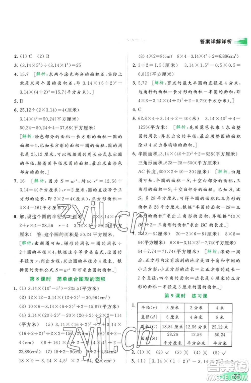 北京教育出版社2023亮點(diǎn)給力提優(yōu)班多維互動空間五年級數(shù)學(xué)下冊蘇教版參考答案