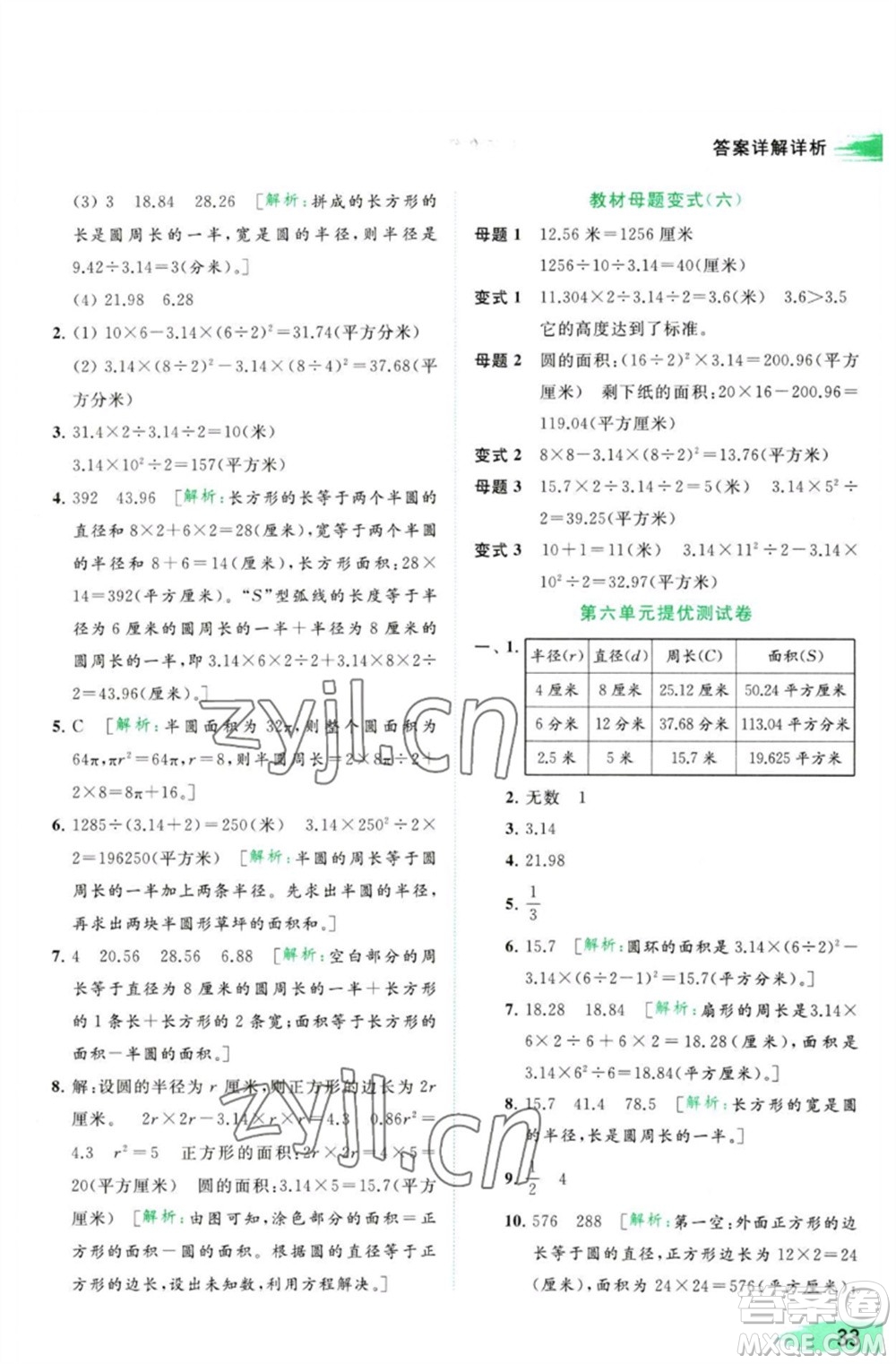 北京教育出版社2023亮點(diǎn)給力提優(yōu)班多維互動空間五年級數(shù)學(xué)下冊蘇教版參考答案