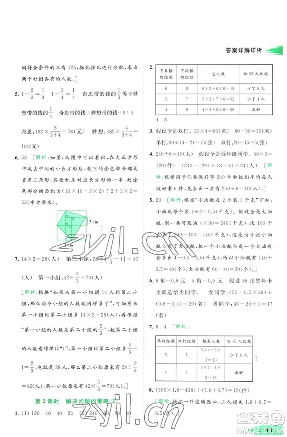 北京教育出版社2023亮點(diǎn)給力提優(yōu)班多維互動(dòng)空間六年級(jí)數(shù)學(xué)下冊(cè)蘇教版參考答案