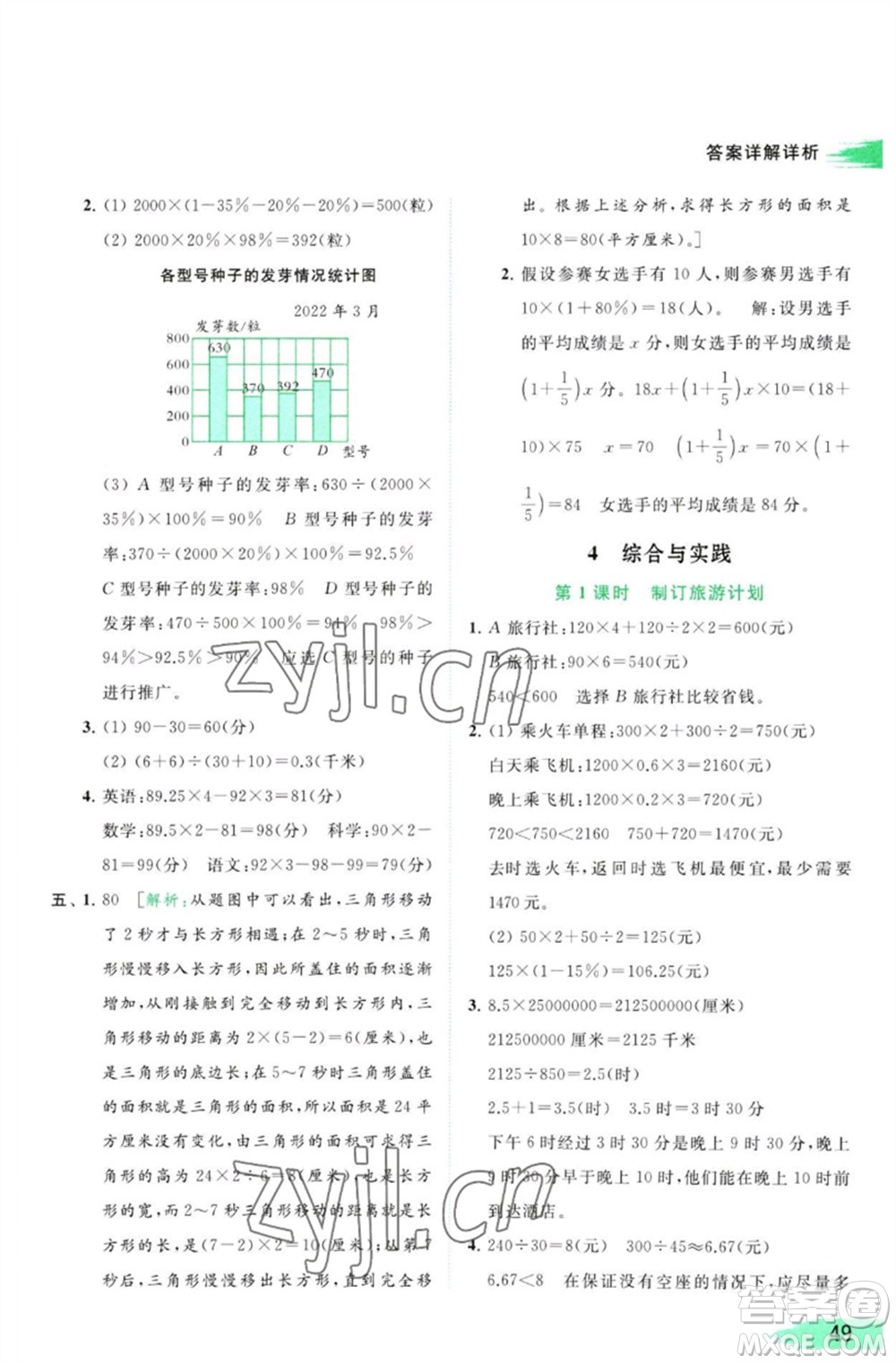 北京教育出版社2023亮點(diǎn)給力提優(yōu)班多維互動(dòng)空間六年級(jí)數(shù)學(xué)下冊(cè)蘇教版參考答案