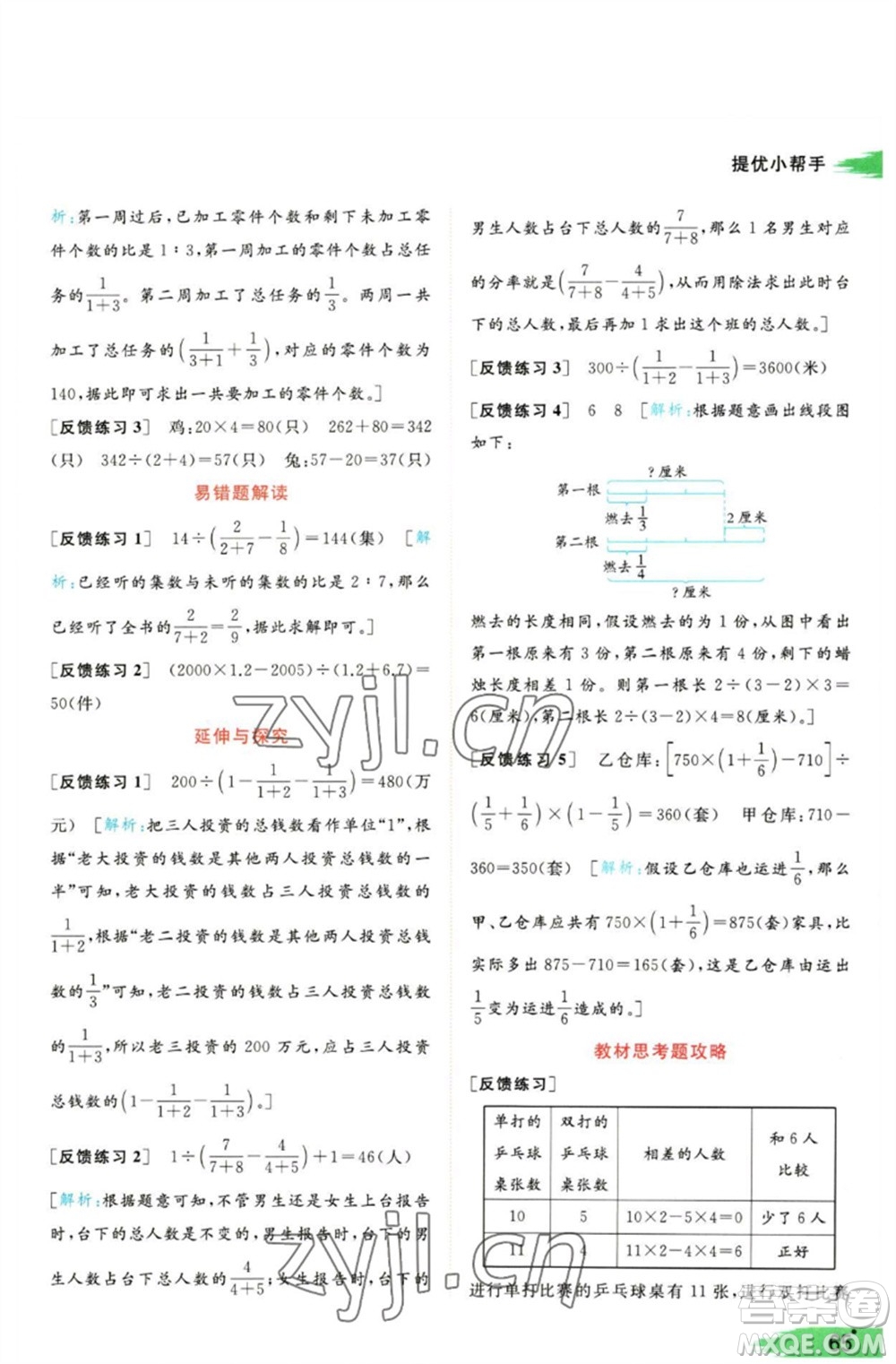 北京教育出版社2023亮點(diǎn)給力提優(yōu)班多維互動(dòng)空間六年級(jí)數(shù)學(xué)下冊(cè)蘇教版參考答案