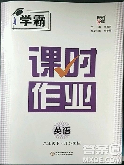 寧夏人民教育出版社2023經(jīng)綸學(xué)典課時(shí)作業(yè)八年級(jí)下冊(cè)英語江蘇國(guó)標(biāo)版答案