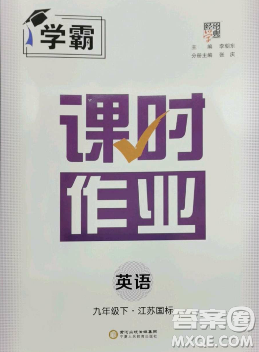 寧夏人民教育出版社2023經(jīng)綸學(xué)典課時(shí)作業(yè)九年級(jí)下冊(cè)英語江蘇國標(biāo)版答案