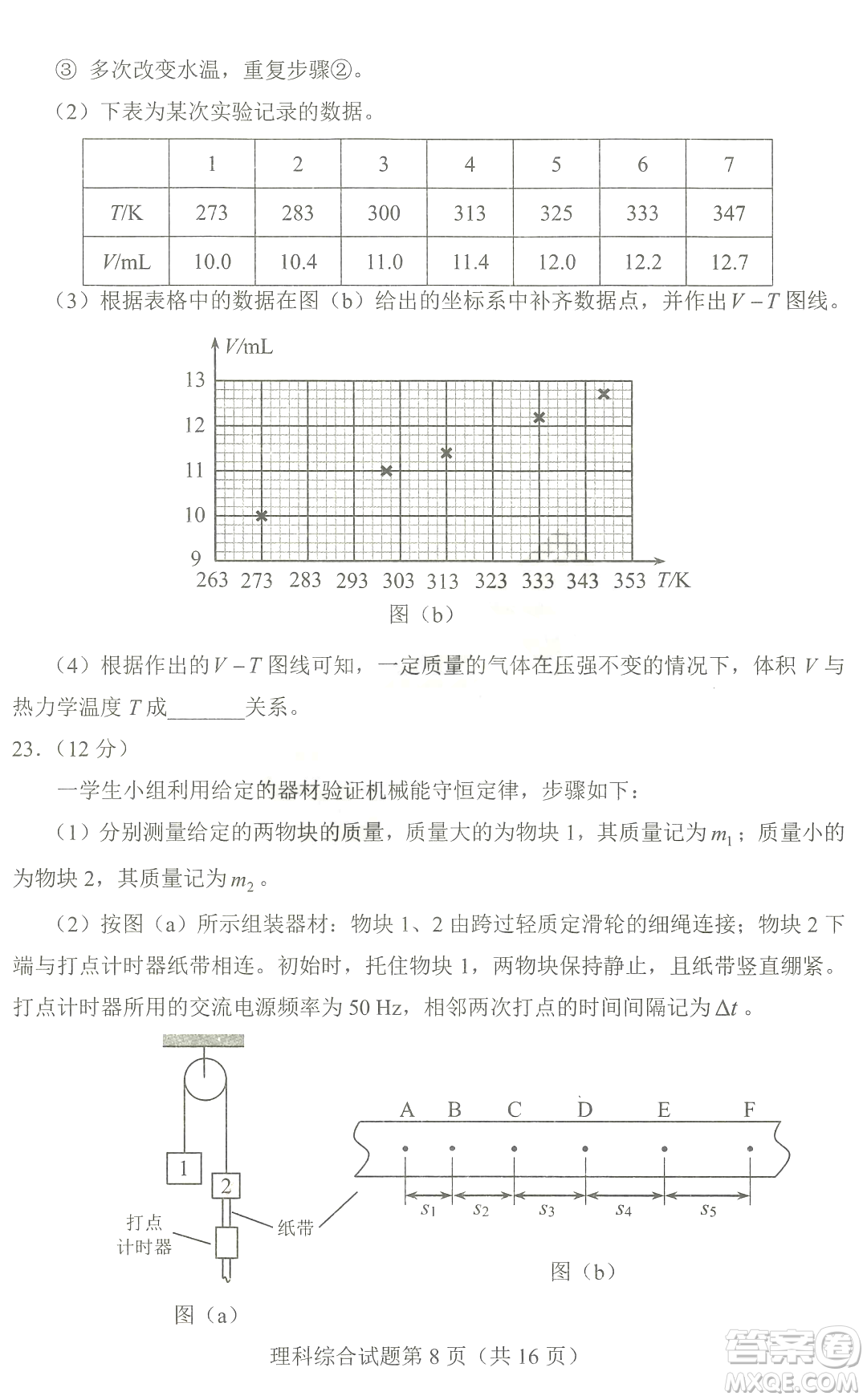 2023四省聯(lián)考高三適應(yīng)性能力測試卷理科綜合試卷答案