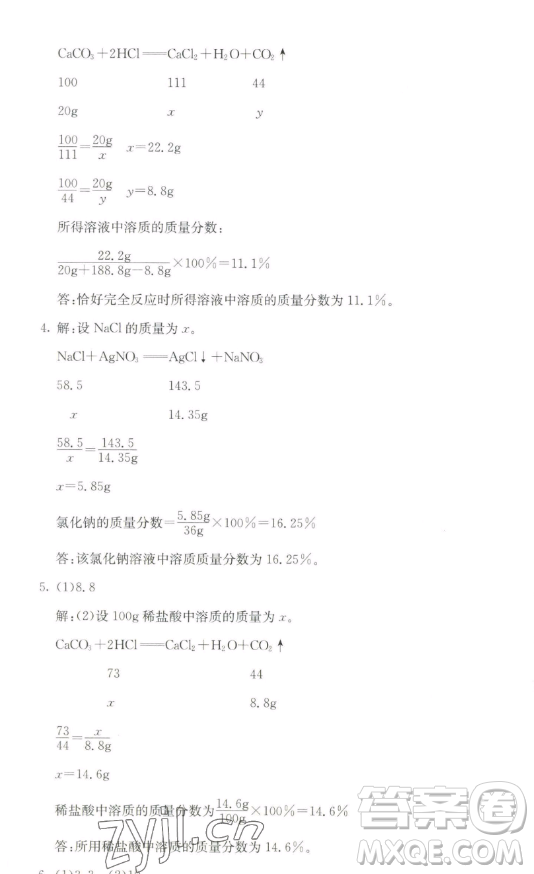 四川大學(xué)出版社2023名校課堂內(nèi)外九年級(jí)化學(xué)下冊(cè)人教版答案