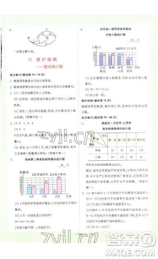 四川民族出版社2023全易通小學(xué)數(shù)學(xué)五年級(jí)下冊(cè)青島版答案