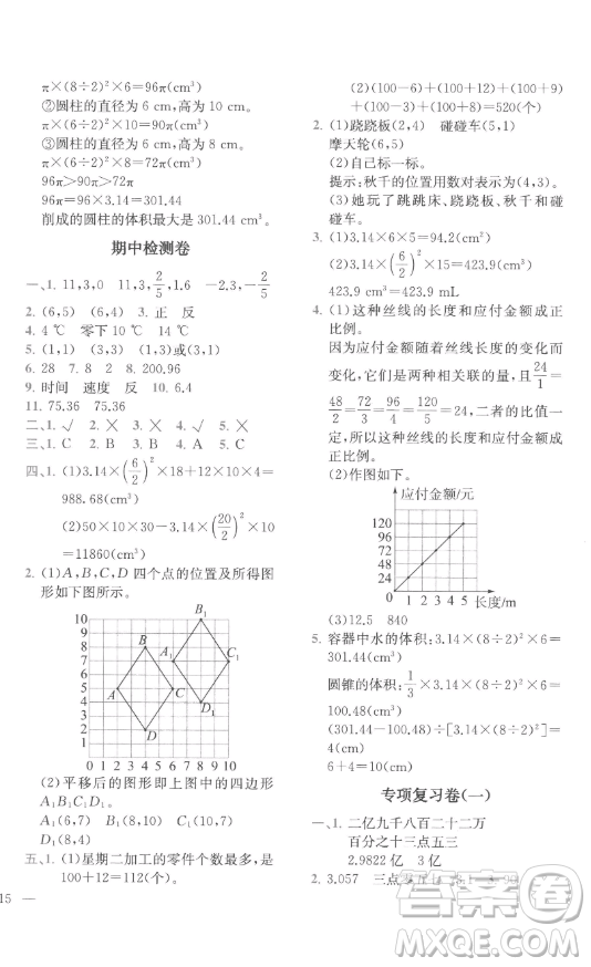 陜西師范大學(xué)出版總社有限公司2023全易通小學(xué)數(shù)學(xué)六年級下冊冀教版