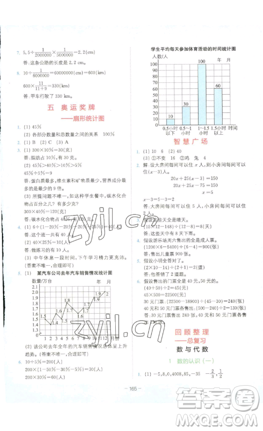 ?四川民族出版社2023全易通小學(xué)數(shù)學(xué)六年級(jí)下冊(cè)青島版答案