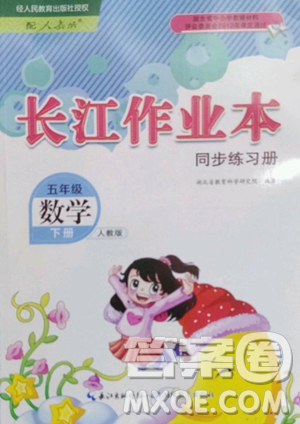 湖北教育出版社2023長江作業(yè)本同步練習冊五年級數(shù)學下冊人教版參考答案