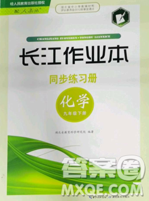 湖北教育出版社2023長(zhǎng)江作業(yè)本同步練習(xí)冊(cè)九年級(jí)化學(xué)下冊(cè)人教版參考答案