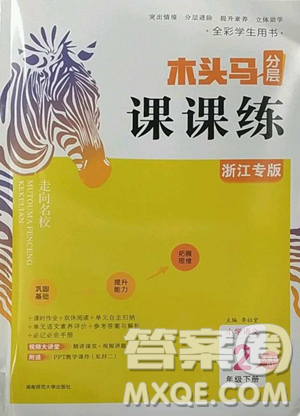 湖南師范大學(xué)出版社2023木頭馬分層課課練2二年級語文下冊人教版浙江專版參考答案