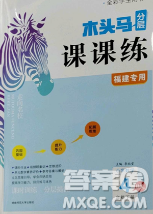 湖南師范大學(xué)出版社2023木頭馬分層課課練四年級數(shù)學(xué)下冊北師大版福建專版參考答案