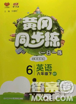 陜西師范大學(xué)出版總社有限公司2023黃岡同步練一日一練六年級(jí)英語下冊外研版參考答案