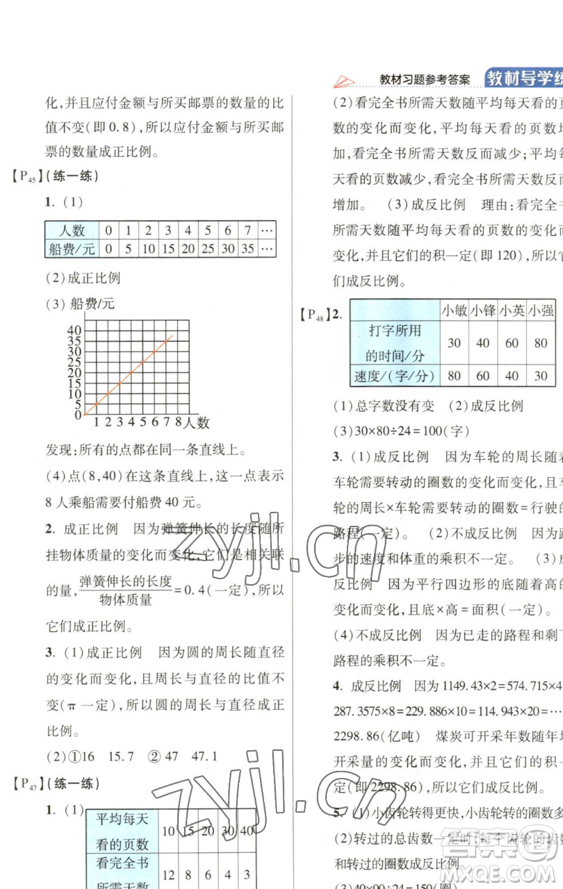 開明出版社2023倍速學(xué)習(xí)法六年級下冊數(shù)學(xué)北師大版參考答案