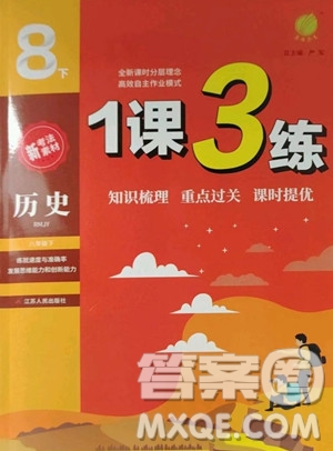 江蘇人民出版社2023春季1課3練單元達(dá)標(biāo)測試八年級下冊歷史人教版參考答案