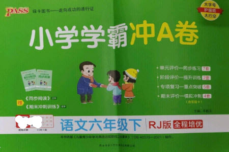 陜西師范大學出版總社2023小學學霸沖A卷六年級語文下冊人教版參考答案