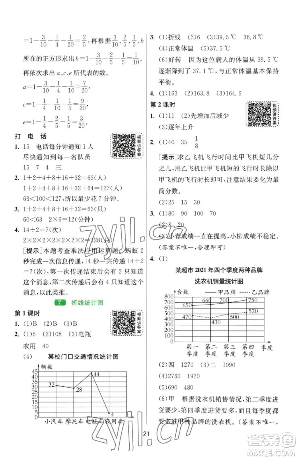 江蘇人民出版社2023春季1課3練單元達(dá)標(biāo)測(cè)試五年級(jí)下冊(cè)數(shù)學(xué)人教版參考答案