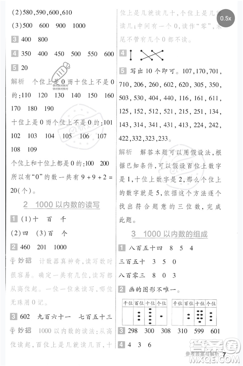 延邊教育出版社2023一遍過(guò)二年級(jí)數(shù)學(xué)下冊(cè)冀教版參考答案