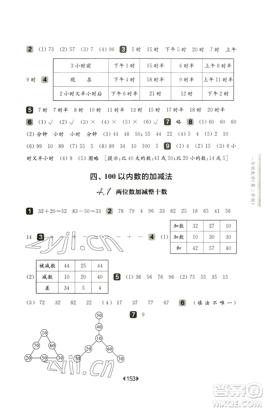 華東師范大學(xué)出版社2023華東師大版一課一練一年級下冊語文人教版五四制增強版參考答案