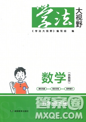 湖南教育出版社2023學法大視野五年級下冊數(shù)學蘇教版參考答案