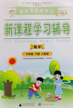 廣西師范大學(xué)出版社2023新課程學(xué)習(xí)輔導(dǎo)六年級數(shù)學(xué)下冊人教版參考答案