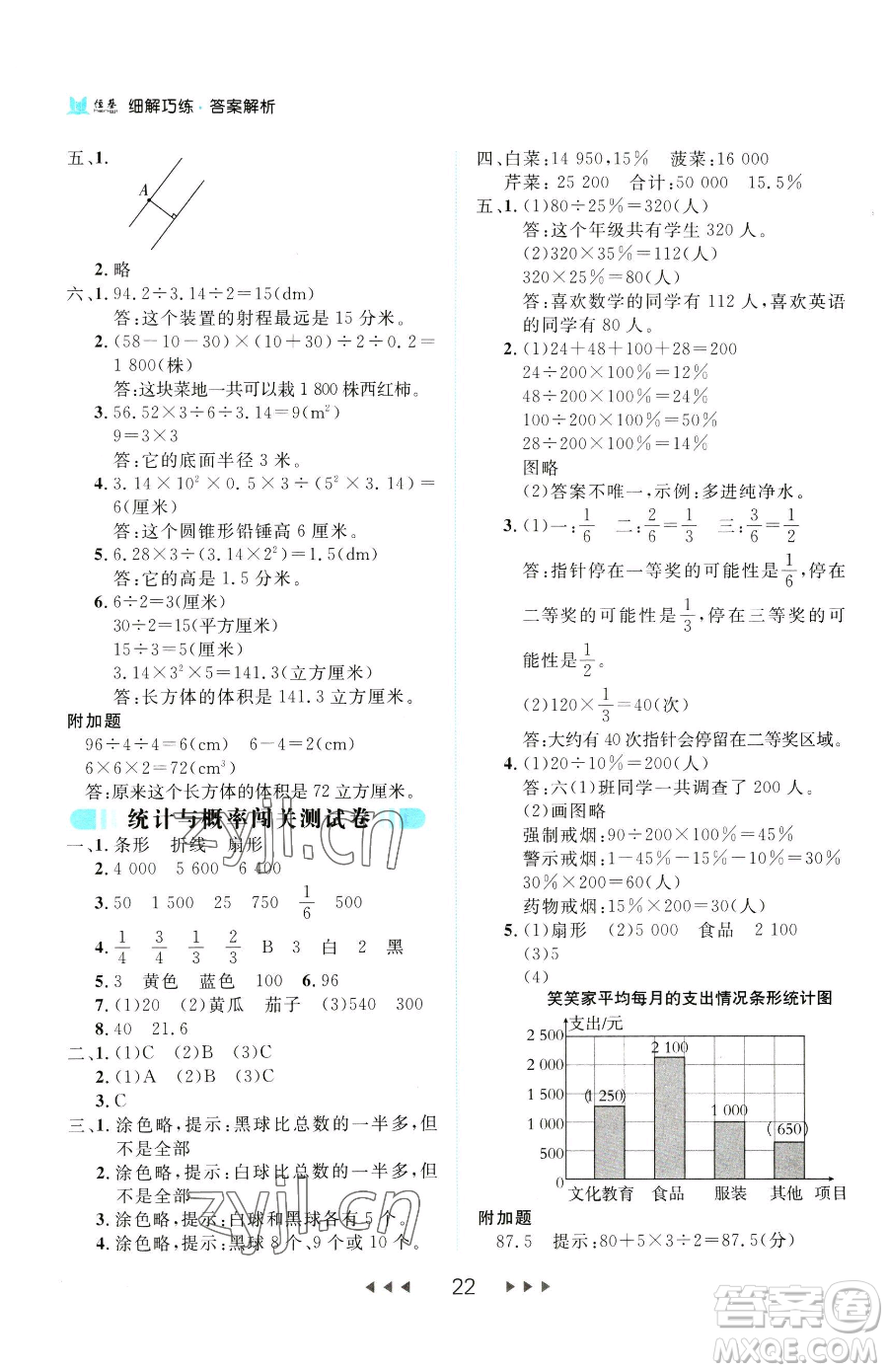 延邊大學(xué)出版社2023細(xì)解巧練六年級下冊數(shù)學(xué)人教版參考答案