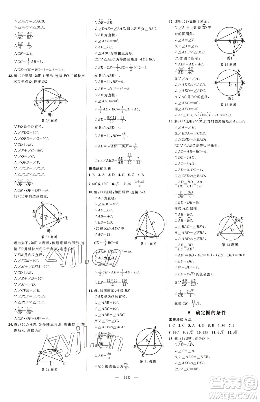 延邊大學(xué)出版社2023細(xì)解巧練九年級(jí)下冊(cè)數(shù)學(xué)魯教版五四制參考答案