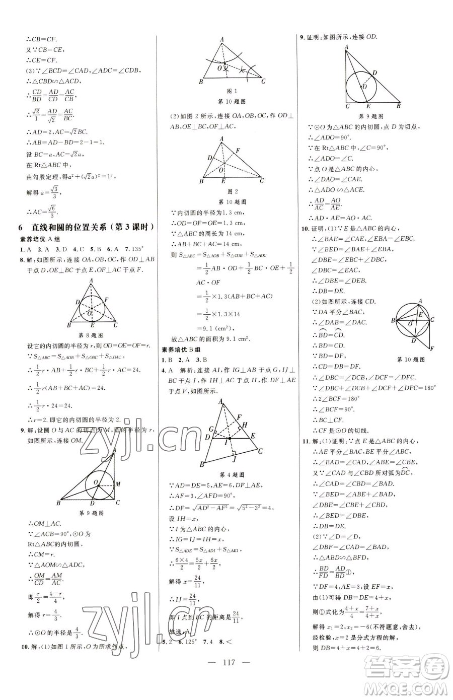 延邊大學(xué)出版社2023細(xì)解巧練九年級(jí)下冊(cè)數(shù)學(xué)魯教版五四制參考答案