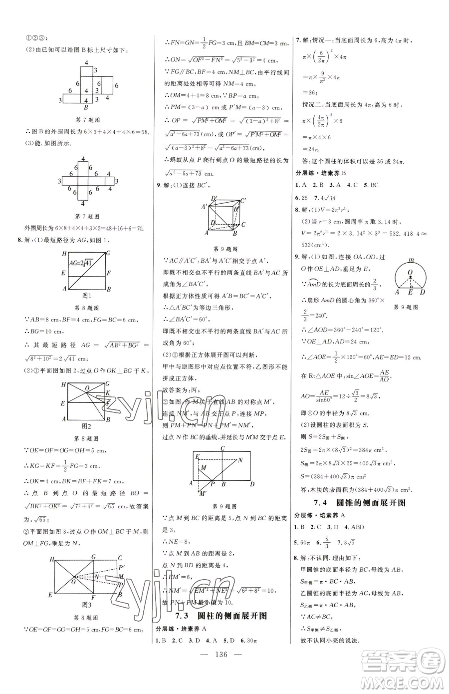 延邊大學(xué)出版社2023細(xì)解巧練九年級(jí)下冊(cè)數(shù)學(xué)青島版參考答案